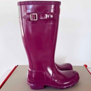 Hunter Girls Violet Rubber Boots Size 5 JFT6000RGL